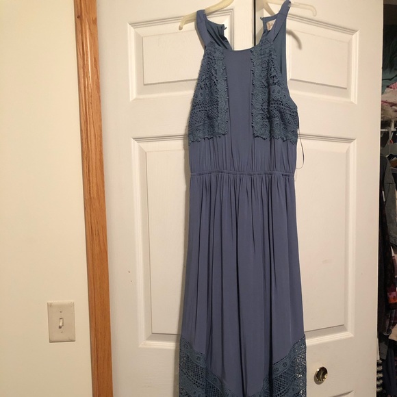 Long blue worn once dress from Alter’d state - Picture 1 of 3